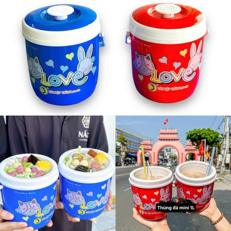 Bình đá 1 lít Tân Lập Thành ( xô đá mini hot trend )