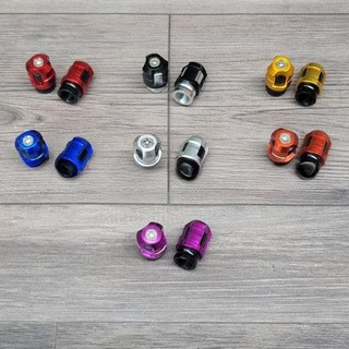 Nắp van vòi bánh xe máy nhôm 2 lớp 1 cặp