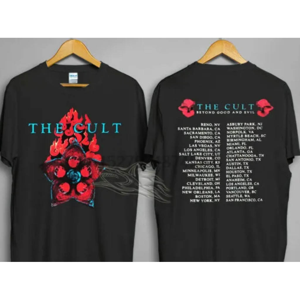 2024 bánh quế cho bạn bè Vintage The Cult Black Beyond Good And Evil Us Tour Áo thun hai mặt xs-3xl