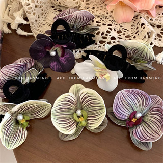 Kẹp Tóc Hoa May Mắn Họa Tiết Độc Đáo Họa Tiết Sang Trọng Phalaenopsis Lấy Kẹp Tiền Tinh Tế Cá Mập Kẹp