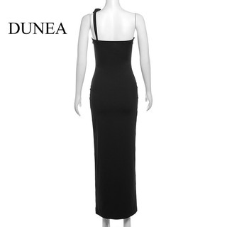 Đầm dài đeo vai trang trí hoa DUNEA