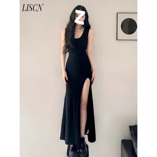 LISCN váy Đầm váy nữ body đầm Vintage xu hướng Cute Thời trang WLQ24407IN 15Z240409