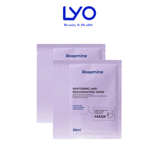  Combo 10 Miếng Mặt Nạ Cấp Ẩm Phục Hồi Dưỡng Sáng Da Rosemine Whitening And Rejuvenating Mask Hàn Quốc 25ml 
