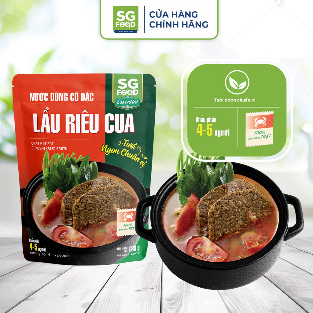 [T8/2026] Nước dùng cô đặc Lẩu Riêu Cua SG Food 180gr