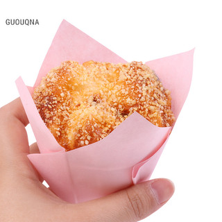 Set 50 cốc giấy làm bánh cupcake hình hoa tulip