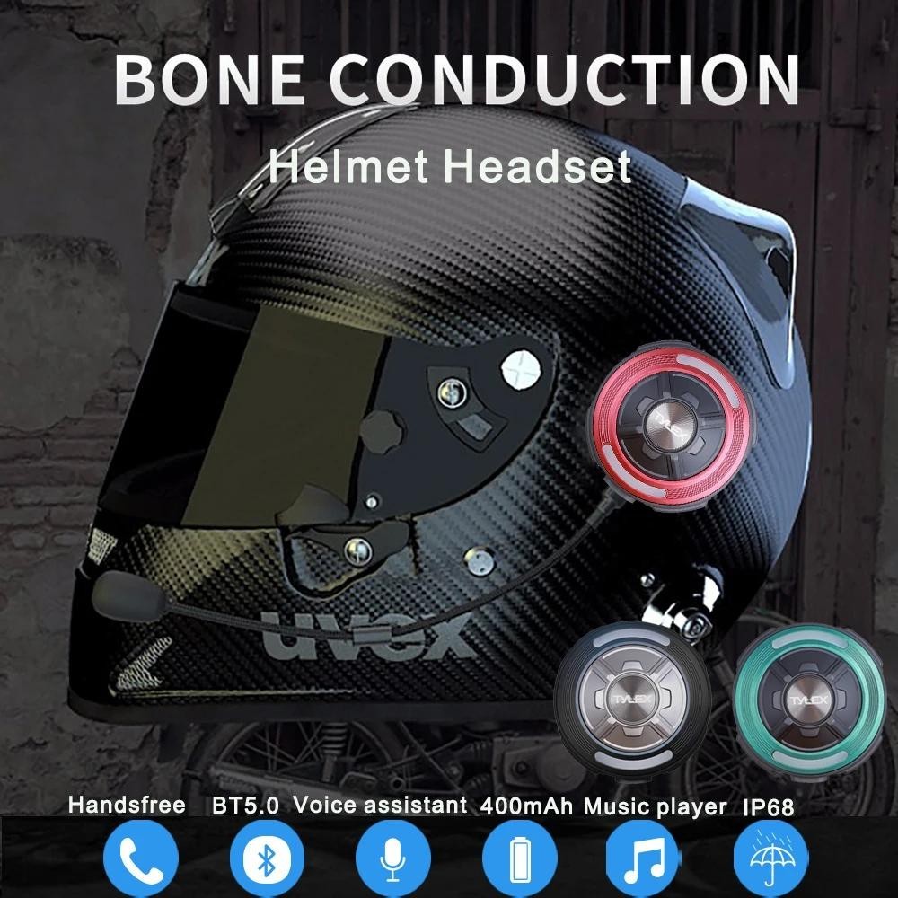 Tai nghe mũ bảo hiểm xe máy dẫn truyền xương tai miễn phí Tai nghe Bluetooth 5.0 IP68 Tai nghe Moto 