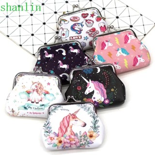 Ví da mini đựng tiền xu in hình kỳ lân dễ thương