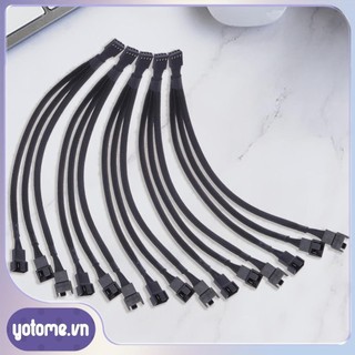 Cáp chia cổng quạt pwm 1 sang 3 chiều 4 pin màu đen tiện dụng