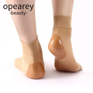 opearey Vớ Bảo Vệ Gót Chân Bằng Silicone Cotton Polyester Dưỡng Ẩm Chống Nứt Nẻ Chống Khô Tiện Lợi Dành Cho Spa