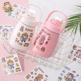 Sticher, nhãn dán, nhựa pvc. hoạ tiết dễ thương, cute-the sally shop