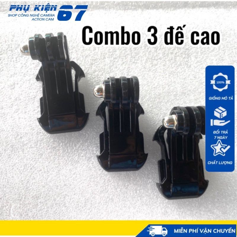 phụ kiện gopro 3 cái đế cao  ,phụ kiện máy quay gopro PHỤ KIỆN 67VN