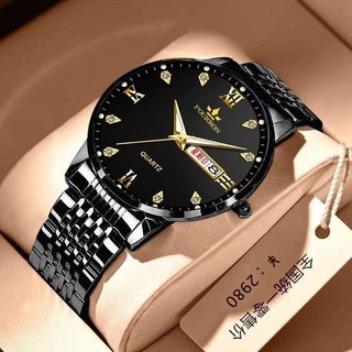 Đồng hồ dạ quang chống nước siêu mỏng Thụy Sĩ dành cho nam Lịch đôi tự động Hàng chính hãng Đồng hồ cơ nam cao cấp Đồng hồ cơ rỗng