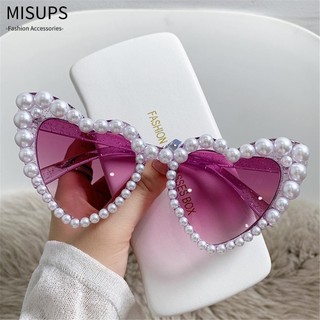 MISUPS Kính râm trái tim Kính mắt ngoài trời Bling Shades