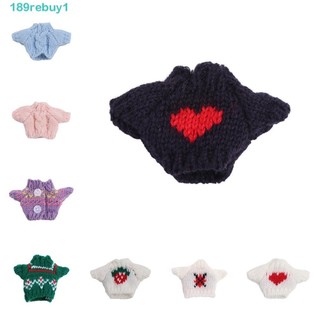 Rebuy1 Áo len búp bê, Búp bê thần tượng trắng / đỏ / xanh Quần áo búp bê Bjd, Quần áo len 10cm Phong cách Giáng sinh Dễ thương cho búp bê Bjd 16cm / 17cm