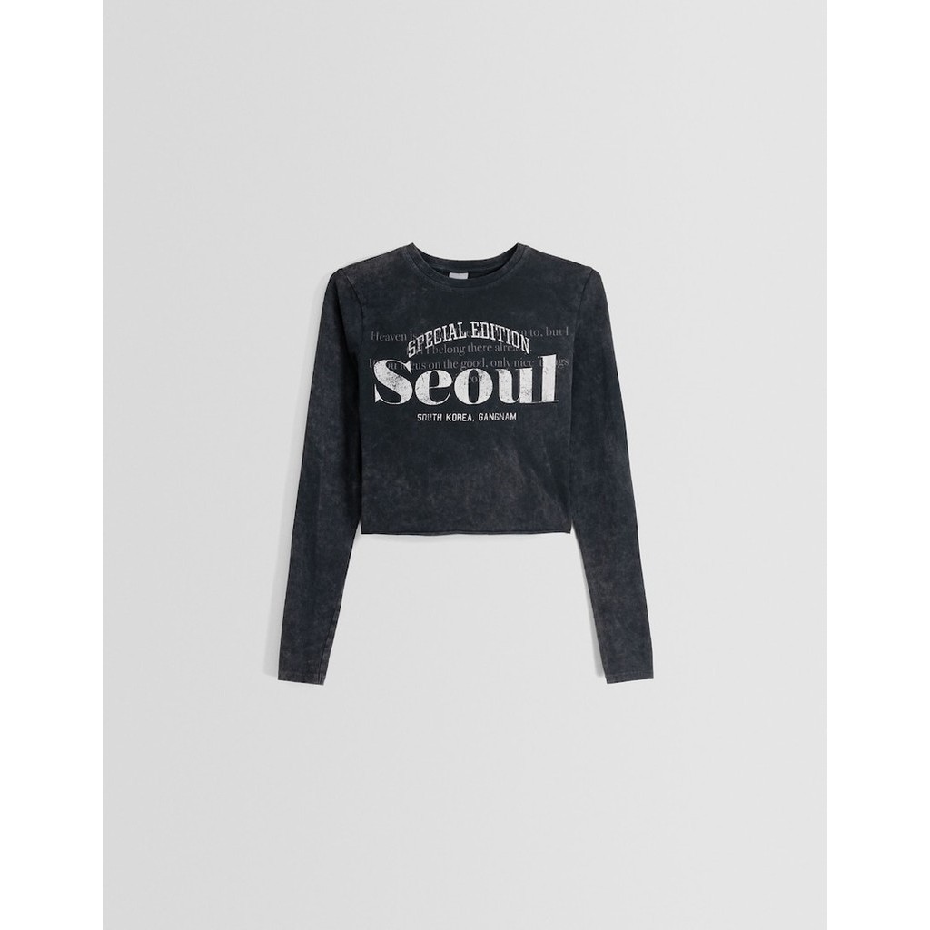 Áo thun croptop BERSHKA authentic