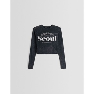 Áo thun croptop BERSHKA authentic