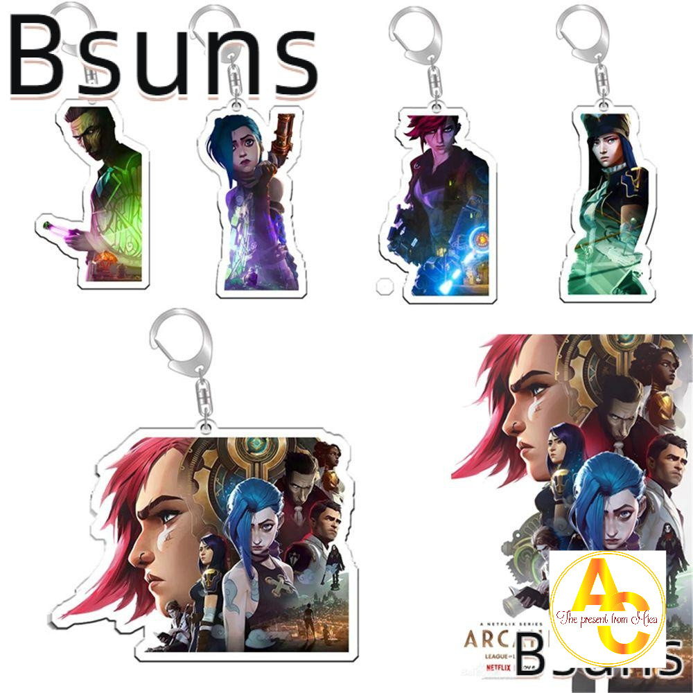 Bsuns Móc Chìa Khóa Xe Hơi Mặt Hình Jinx LOL