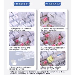 Công tắc 2 trong 1 Puller Keycap Puller Key Switch Keycap Puller cho bàn phím cơ Bàn phím chơi game Công tắc DIY Dụng cụ làm sạch