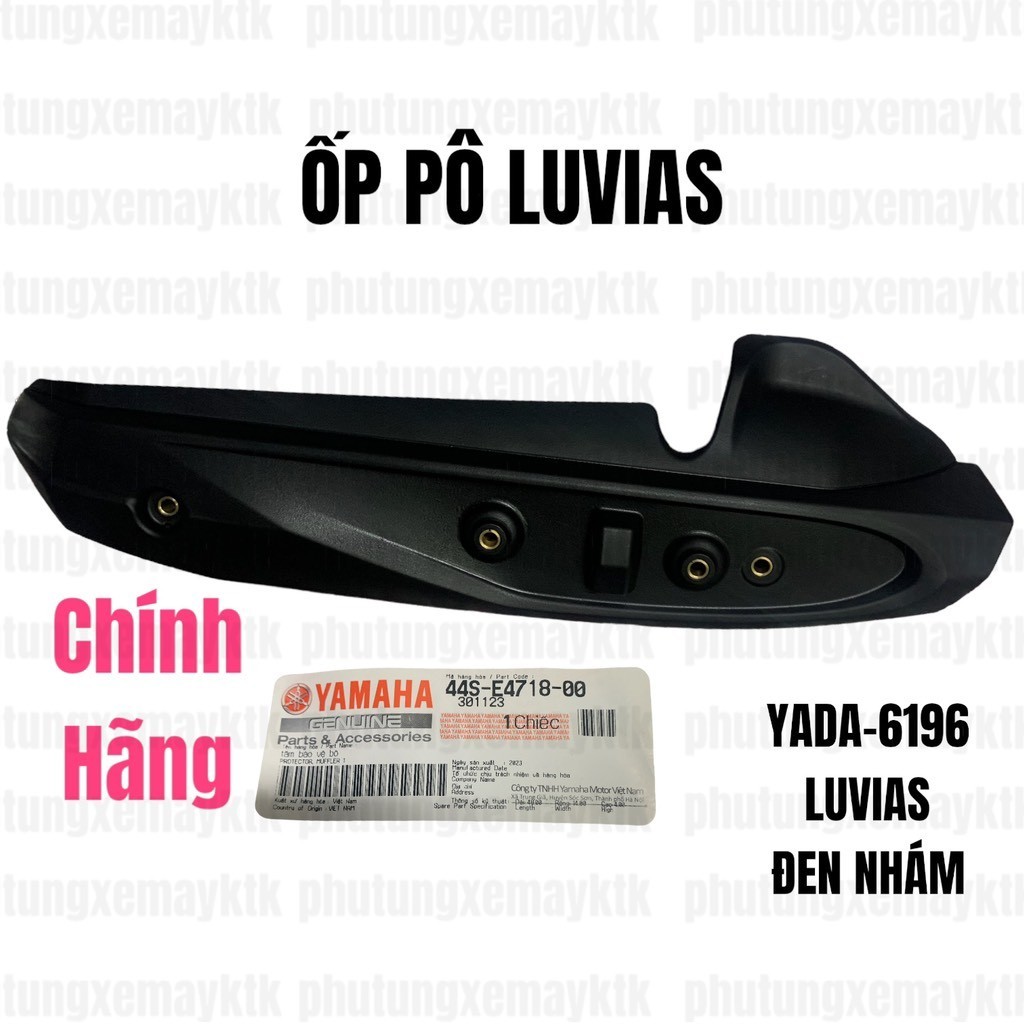 [Chính Hãng Yamaha]YADA-Ốp che pô nhựa-Tấm ốp pô inox Luvias Phụ tùng phụ kiện xe máy CPCH