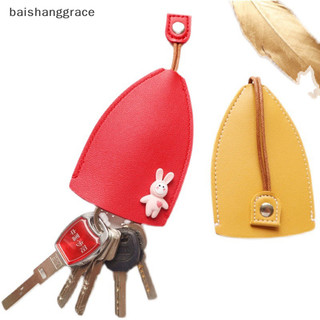 Baishanggrace Dễ Thương Sáng Tạo Kéo Ra Chìa Khóa Tay Áo Hoạt Hình Động Vật Da PU Chìa Khóa Xe Ô Tô Giá Đỡ Dung Tích Lớn Móc Khóa Túi Tổ Chức baishanggrace