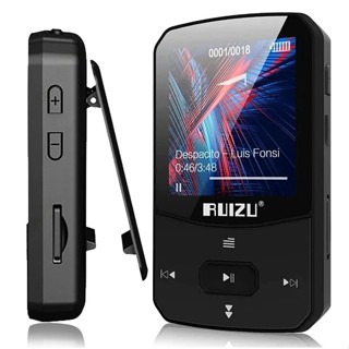 Ruizu X52 Sport Bluetooth MP3 Player Kẹp di động Máy nghe nhạc Mini có hỗ trợ màn hình FM, Ghi âm, Đồng hồ, Đài phát thanh máy đếm bước