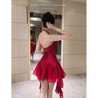 Đầm Yếm Bèo XĐ Chouchou - Đỏ [Ảnh thật cam thường hình cuối]