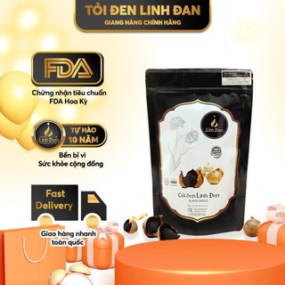 Tỏi Đen Cô Đơn 1 nhánh Linh Đan gói 500gr, sản phẩm premium lên men 60 ngày thơm, ngon, dẻo