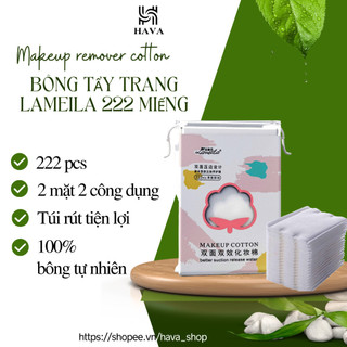 10 miếng Bông Tẩy Trang Lameila - Bông Tẩy Trang 222 Miếng mẫu mới túi rút tiện lợi