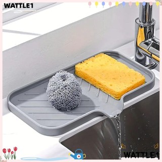 Khay đựng nước WTTLE, Đồ dùng nhà bếp Giá đỡ miếng bọt biển bằng silicon có thể giặt được Không có nước đứng Đĩa xốp xà phòng bồn rửa chén Phòng tắm nhà bếp