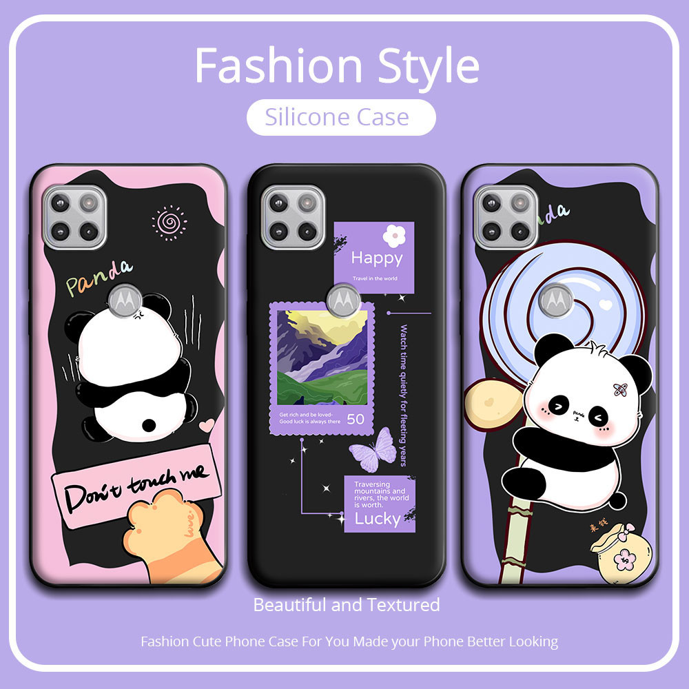 Dành Cho Motorola Moto One 5G Ace Ốp Lưng Gấu Trúc Dễ Thương Silicon Mềm Cặp Đôi Vỏ Cho Moto One 5G 