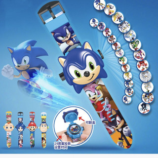 Đồ chơi sonic đồng hồ trẻ em kuromi lotso gấu minnie kt cat 24 hình ảnh máy chiếu đồ chơi trẻ em hoạt hình chiếu sáng đồng hồ