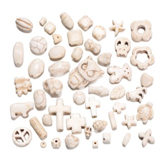 St. kunkka 1 Dây Hạt Đá Tự Nhiên Hỗn Hợp Ngọc Trắng Hạt Đá Hình Đặc Biệt Cho DIY Đính Hạt Vòng Tay Vòng Cổ