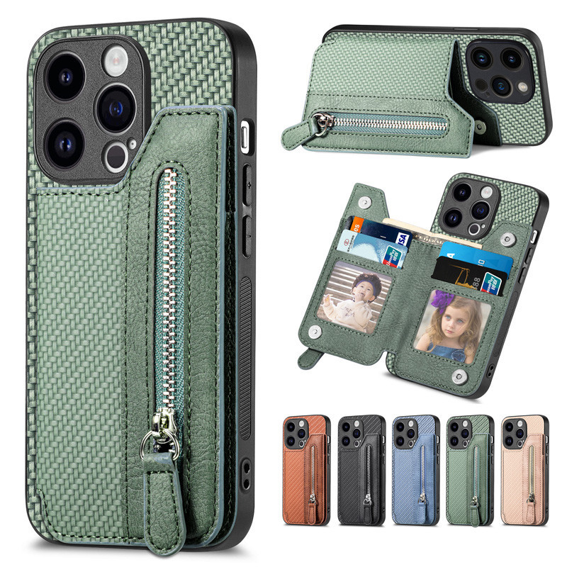Ví Đựng Thẻ Dây Kéo Dành Cho Realme 15 10 Pro Plus C67 C63 C55 C53 C35 C33 C30S C21Y Neo7 Giá Đỡ Vỏ 