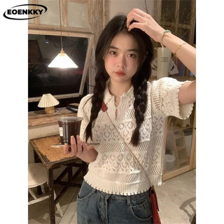  EOENKKY áo phông áo thun nữ croptop baby tee Xu hướng Fashion Korean Casual WTX24309TE 12Z240321