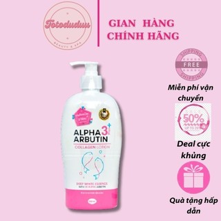 Sữa Dưỡng Thể Trắng Da, Dưỡng ẩm Alpha Arbutin 3 Plus Collagen Lotion 500ml Thái lan hanni beauty
