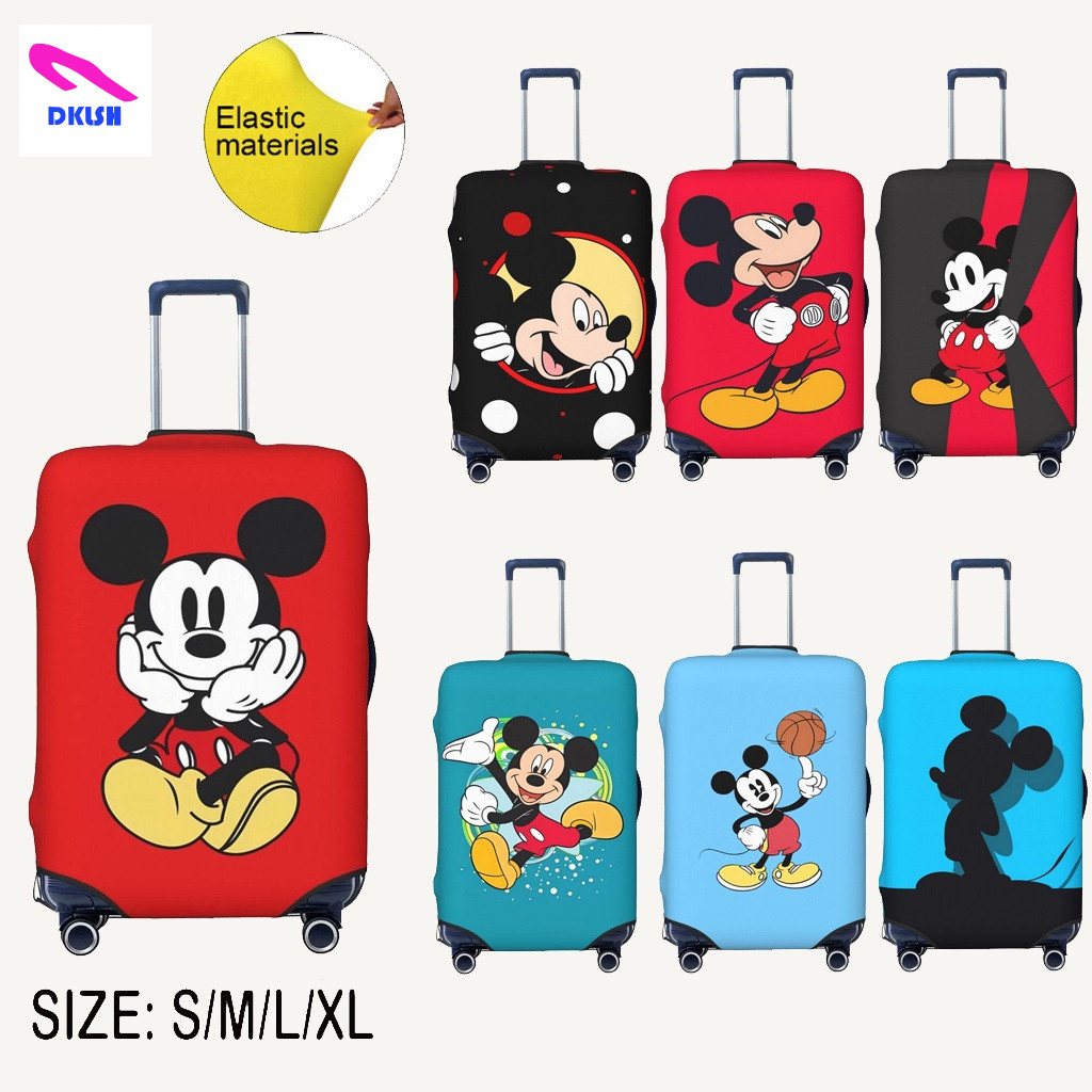 Màu đỏ đen chuột mickey Vỏ vali dày 18-32 inch Vỏ vali đàn hồi cao chống bụi và chống trầy xước Vỏ b