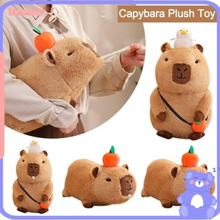 Uumir capybara đồ chơi sang trọng, đồ chơi thú nhồi bông mềm mại, hoạt hình vui nhộn thổi bong bóng mô phỏng capybara quà tặng trẻ em