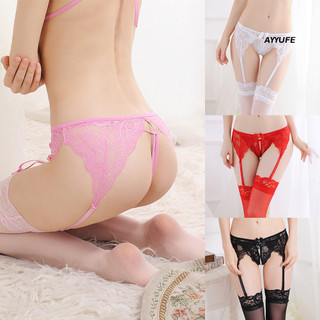 Ayyufe Nữ Màu Trơn Gợi Cảm Ren Nơ Kẹp Dây Đeo Dây Đeo Cho Vớ