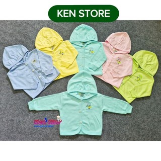 (3-16kg) 1 Áo khoác màu cotton có nón cho bé sơ sinh KEN STORE