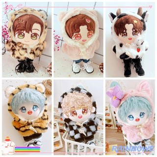 Thú nhồi bông cotton mini màu cầu vồng 20cm dành cho búp bê