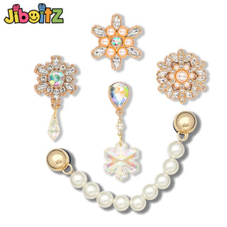 Charm Crocs Jibbitz Lỗ Giày Phụ Kiện Hoa Kim Loại Kim Cương Ngọc Trai DIY Khóa Giày Trang Sức Kết Cấu Giày Hoa Phù Hợp Với Phụ Kiện Giày Sticker Dép Crocs