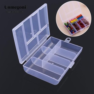 Unmegoni Hộp nhựa trong suốt nhiều ngăn kích thước 11.8 x 8.1 x 2.3cm đựng đồ tiện dụng