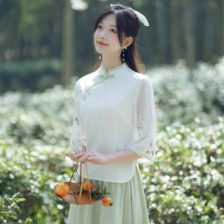 Sườn Xám Mỏng Dáng Ôm Phong Cách Trung Hoa Mùa Hè Cho Nữ-q23