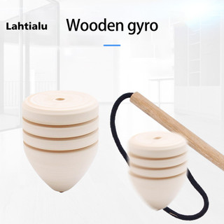 (Lahtialu) 1 Bộ Đồ Chơi Con Quay Đầu Ngón Tay Xoay Hình Nón Roi Bề Mặt Mịn Giải Trí Bằng Gỗ Hoài Cổ Đồ Chơi Truyền Thống Trung Quốc Đồ Chơi Trẻ Em