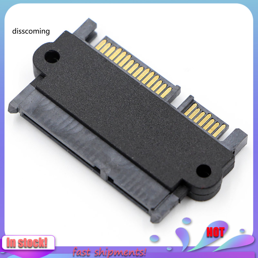 Dis _ SFF-8482 SAS 22 Pin sang 7 + 15 Pin SATA Male HDD Bộ chuyển đổi ổ cứng góc 90 độ
