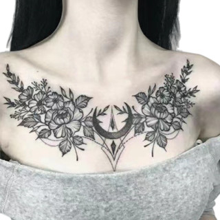  Nhãn dán hình xăm hoa lớn 15 ngày Ngực Nhãn dán hình xăm tạm thời không thấm nước và lâu trôi 