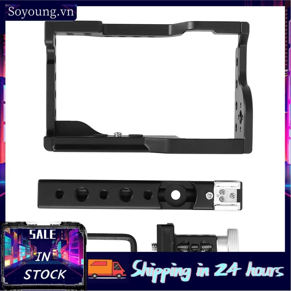 Soyoung YELANGU C17 Aluminium Alloy Cage Kit with Handle for Sony A6600/Alpha 6600/ILCE-6600 Mirrorless Camera 1/4 3/8  screw hole