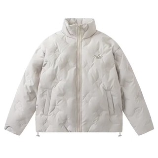 2024 Mới Nam Nữ Vải Oxford Chống Thấm Nước Đơn Giản Quilted Áo Khoác Cotton Quần Áo Tính Khí Lười Phổ Biến Phù Hợp Với Cặp Đôi Quần Áo Cotton