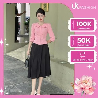 Áo Sơ Mi Cổ Kép Tròn Nẹp Cúc UK Fashion Chất Liệu Cao Cấp, Lên Form Đứng Dáng UKSM2307007