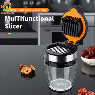 BEIDUOYANG Slicer Stainless Steel Cooking Machine Stain Resistant Durable Strawberry Pure Fruit Multifunctional Slicing Artifact Kitchen Tools